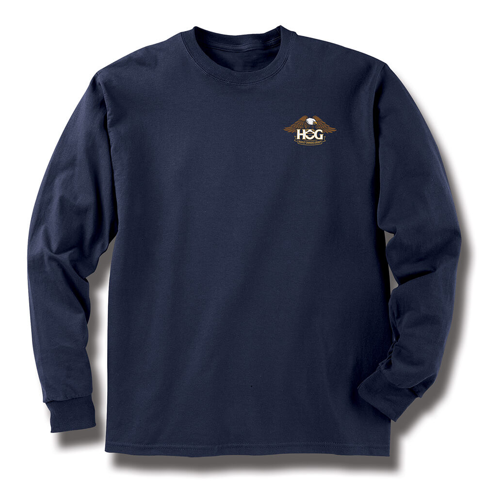 Navy Long Sleeve Chapter T-Shirt | Norscot HOG Store