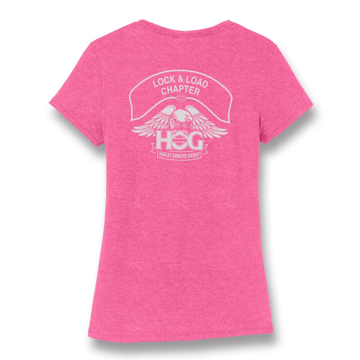 Women's Fuschia Frost Crewneck Chapter T-Shirt Norscot HOG Store